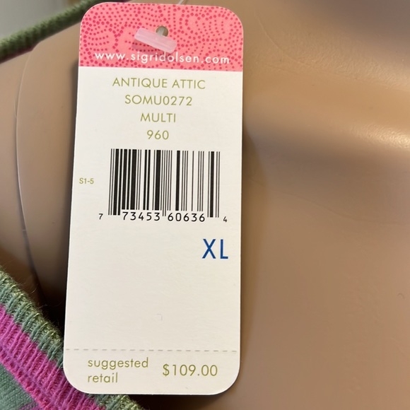 Sigrid Olsen Sweater with Belt Detail, great Colors for Spring, New with Tags - Picture 9 of 10